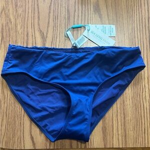 NWT Sea Level Swim Mid Bikini Pant Bottoms Indigo US Size 8